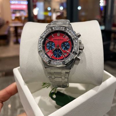 Audemars Piguet replica swiss movement Lady 37mm Red/Yellow Dial Japan Quartz Movement Watch